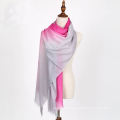 Most popular simple design lady's 100% wool scarf wholesale